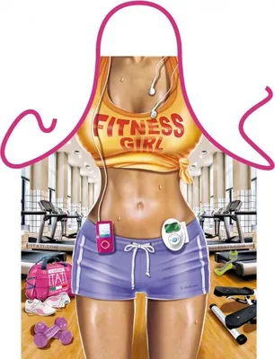 Produktbild von Grill u. Küchenschürze - Fitness Girl