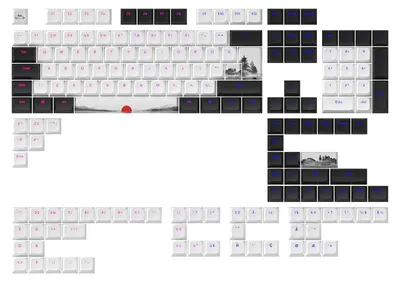 Obrázok produktu pre Kľúčové krytky pre mechanickú klávesnicu Dark Project - Fuji pre ANSI & ISO rozloženie