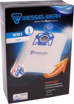 Produktbild von 4 x WM3 = Swirl M52 Staubsaugerbeutel für Miele mit Staubverschluss + Motorfilter