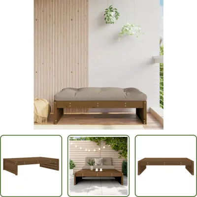 Produktbild von The Living Store Gartenhocker Honigbraun 120x80 cm Massivholz Kiefer