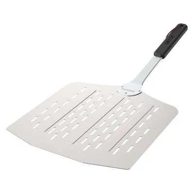 Produktbild von Cozze® Pizzaschaufel, hitzestabiler Pizzaschieber, passend für 13 Pizzaöfen, 66 x 30 x 3 cm, Aluminium / Edelstahl / Kunststoff, silber"