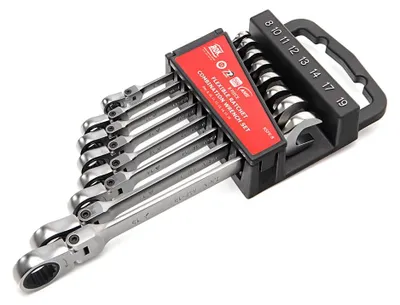 Produktbild von AOK 8-teiliges Profi-Set mit Kippring, Ratsche und Steckschlüssel