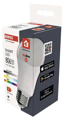LED Lampe GoSmart A60 / E27 / 9 W (60 W) / 806 lm / RGB / dimmbar / Zigbee