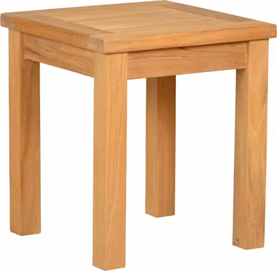 Produktbild von Teakholz Balkontisch Ablagetisch für Garten Terrasse Balkon Beistelltisch 40 x 40 cm premium wetterfest