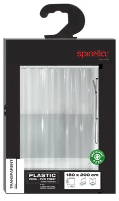 Immagine prodotto di Tenda da doccia Spirella Trasparente 180 x 200 cm