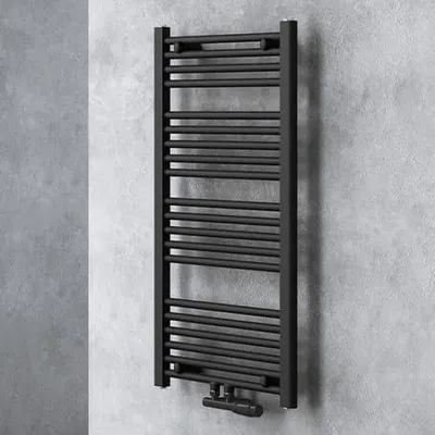 Produktbild von doporro Design Badheizung 100x50cm Anthrazit Röhrenheizkörper Horizontal Mittelanschluss Bad-Heizkörper Ohne Heizstab RHE
