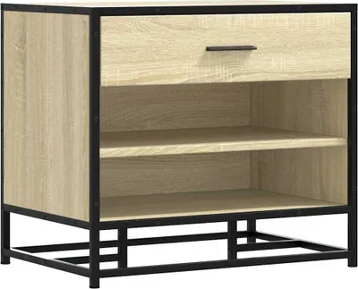 Produktbild von Schuhbank Sonoma-Eiche 60x40x53,5 cm Holzwerkstoff und Metall