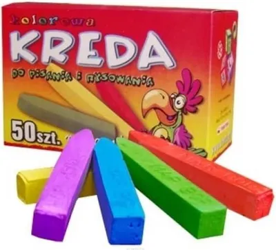 Obrázok produktu pre Kreatívna farebná štvorcová školská krieda, 50 kusov