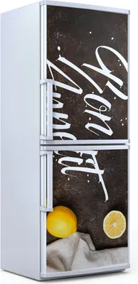 Produktbild von Kühlschrankdekoration  60x180 cm  Aufkleber auf dem Kühlschrank - Bon appetit Inschrift Gemüse