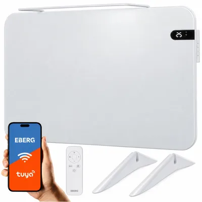 Zdjęcie produktu dla EBERG ERI 450 Grzejnik na podczerwień 450 W WiFi Termostat Pilot Biały