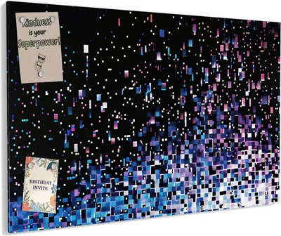Produktbild von Magnettafel 90x60cm magnetisch & beschreibbar Metall-Board - Pixelmuster