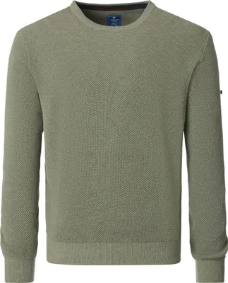 Produktbild von REDMOND Casual Herren Strick-Pullover Rundhals Comfort Grün 6XL