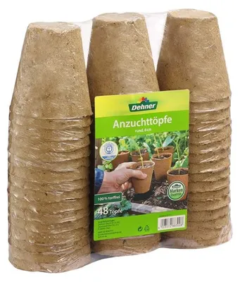 Produktbild von Anzuchttöpfe Zellulose 8 cm Ø 48 Stück Dehner Pflanzenanzucht