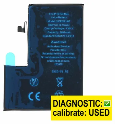 Produktbild von Kompatibel Diagnostic Ersatzakku Akku Batterie 3687 mAh für Apple iPhone 12 Pro Max A2411, A2342 & Werkzeug