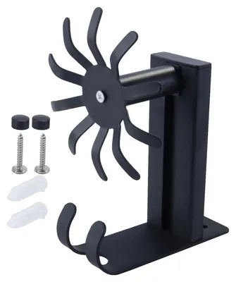 Küchenutensilienhalter, Wandmontage, 10 Haken, schwarz