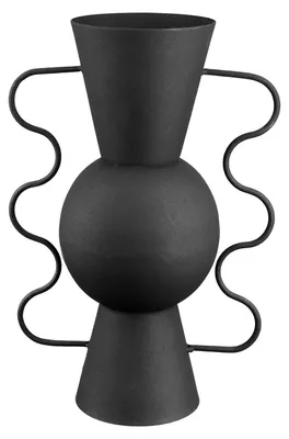 Immagine prodotto di Gilde Vase, "Brocca", metallo, nero, confezione da 2, lunghezza 11 cm, larghezza 20 cm, altezza 28 cm. Codice prodotto: 4063387561614