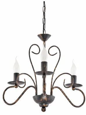 Immagine prodotto di Lampada a sospensione classica, portacandele, nero, oro antico, ADIS 10-592