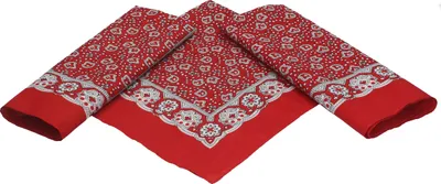 Produktbild von Betz 3er Pack Nickituch Bandana Richtfesttuch Halstuch klassisches Paisleymuster Größe 55 x 55cm Baumwolle Farbe rot