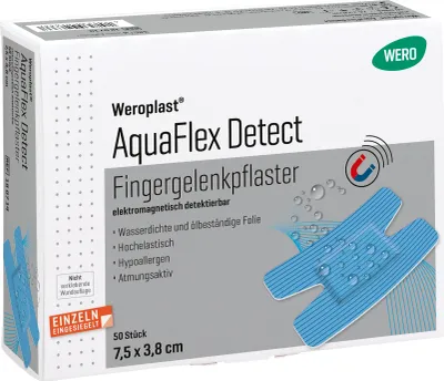 Produktbild von Weroplast AquaFlex Detect Fingergelenkpflaster, 50 Stk/Pkg