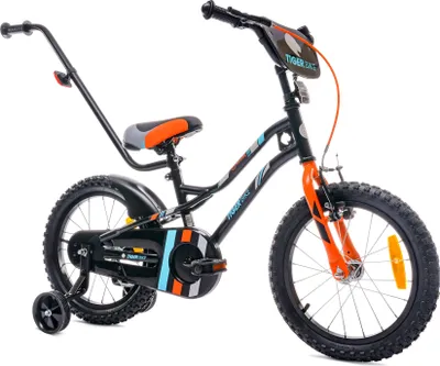 Produktbild von Sun Baby Tiger Bike Kinderfahrrad Jungen Fahrrad Stützräder 12 14 16 Zoll ab 2-6 Jahre BMX Kinder Fahrrad (16 Zoll, Orange)