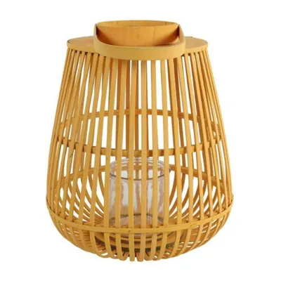 Produktbild von Hängelaterne aus Holz mit Griff AIRA ORANGE – verschiedene Größen Größe: L