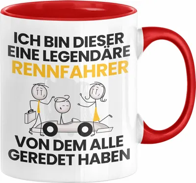 Produktbild von Rennfahrer Geschenk Tasse Lustige Geschenkidee Geburtstag für Rennfahrer Ich Bin Dieser Legendäre Rennfahrer Von Dem Alle Geredet Haben Kaffee-Becher (Rot)