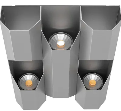 Image de Eglo 98841 ZINACUA LED GU10 Applique murale quadruple 4x4,5W argent