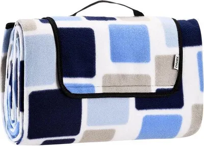 Produktbild von Famanu Picknickdecke XXL 200x200cm - Wasserabweisend, Faltbar, Blau