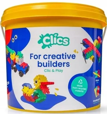 Zdjęcie produktu dla CLICS KLOCKI KONSTRUKCYJNE 8W1, Zestaw do budowania, 4 lat(a), Plastik, 122 szt.