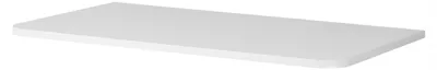 Produktbild von Rodan Waschtischplatte 80cm - Abgerundet - Weiß Matt - für Aufsatzwaschbecken - LINEA