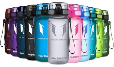 Produktbild von Trinkflasche Tritan BPA-frei 350ml Grau