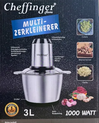 Produktbild von 1000W XXL 3L Fleischwolf Elektrischer Zerkleinerer Mixer Multi Schneider Hacken