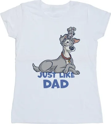 Produktbild von Disney - "Lady And The Tramp Just Like Dad" T-Shirt für Damen BI26177 (S) (Weiß)