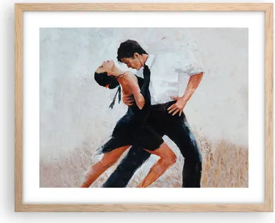 Produktbild von Gerahmtes Poster - Rahmen in heller Eiche - tanzen sie - 50x40 cm - Wand Bild - Wanddeko - Wandbilder - Kunstposter - Wandposter - Bilderrahmen - Bilder - Kunstdruck - Wandbild - P2NAA50x40-3771