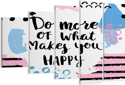 Produktbild von Bild auf Leinwand - Leinwandbild - Worte Motivation glücklich Nachricht - 150x100cm - Wand Bild - Wanddeko - Leinwanddruck - Bilder - Kunstdruck - Leinwand bilder - Wandkunst - EG150x100-2878