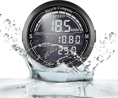 Imagen del producto de Ordenador de bicicleta inalámbrico - Pantalla de 2,2 pulgadas - Pantalla retroiluminada - Resistente al agua
