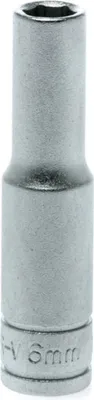 Produktbild von Lange 6-Kant-Stecknuss mit 1/4"-Griff 6 mm
