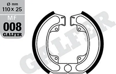 Produktbild von Bremsbacken Galfer MF008G2165 OEM-Mischung hinten für Honda SGX Sky SH Scoopy 50 / 75 ccm