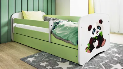 Obrázek produktu pro Dětská postel pro mládež Panda 2 70x140, 80x160, 80x180 cm - kompletní sada s matrací, zásuvkou a ochranou proti pádu