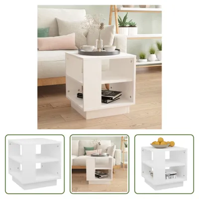 Immagine prodotto di The Living Store tavolino bianco 40x40x43 cm in materiale ligneo