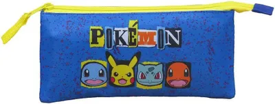 Produktbild von Pokemon Triple Mäppchen Blau Mann Blau One Size