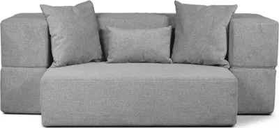 Zdjęcie produktu dla Geronimo | Sofa z funkcją spania - Szara - 180x60x90 cm W/H/D - Rozkładana sofa - Powierzchnia spania 180x120 cm - Zdejmowane pokrowce - JUST!