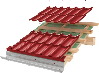 Produktbild von Pfannenblech Profilblech Ziegelrot RAL 3009