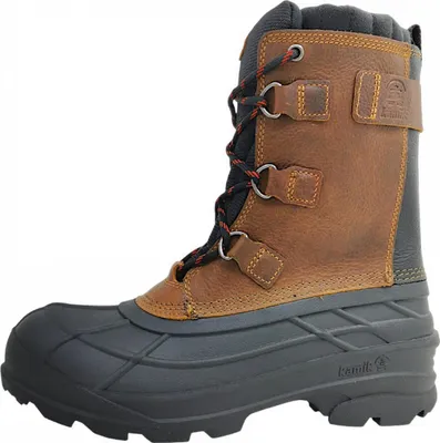 Image de Chaussures de randonnée Kamik Alborg Plus pour hommes, bottes, doublure chaude, bottes d'hiver, couleur marron, style décontracté