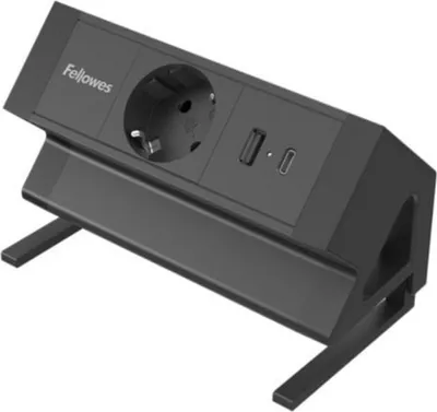 Produktbild von Fellowes 100137172, 2 m, Drinnen, Typ F, Schwarz, 1 AC-Ausgänge, 230 V