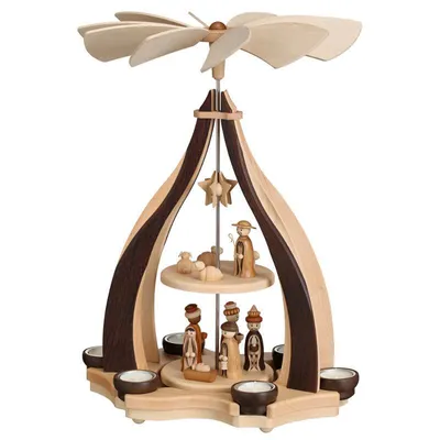 Produktbild von 2-stöckige Pyramide Christi Geburt (47,5cm) von Zeidler Holzkunst