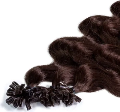 Immagine prodotto di hair2heart Premium Extension capelli umani ondulati - 25 ciocche 0,8g 40cm 6/3 biondo scuro oro