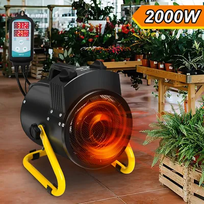 Image de Jopassy Chauffage de serre 2000W avec régulateur de température et ventilateur pour abris de jardin