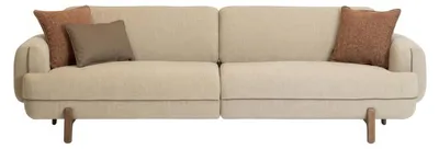 Zdjęcie produktu dla Sofa 4-osobowa, nowoczesna, beżowa, wygodna, kanapa, sofa z oparciem, do salonu