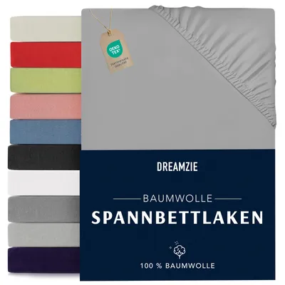 Productafbeelding van Dreamzie - Spannenlaken - 100x200 cm - 100% katoenen jersey
